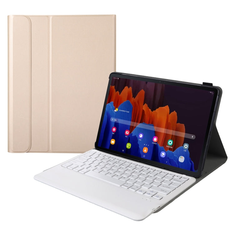 A970 Detachable Bluetooth Keyboard Ultrathin Horizontal Flip Leather Tablet Case for Samsung Galaxy Tab S7 FE T730 / T736 / S7+ T970 / T975 / T976