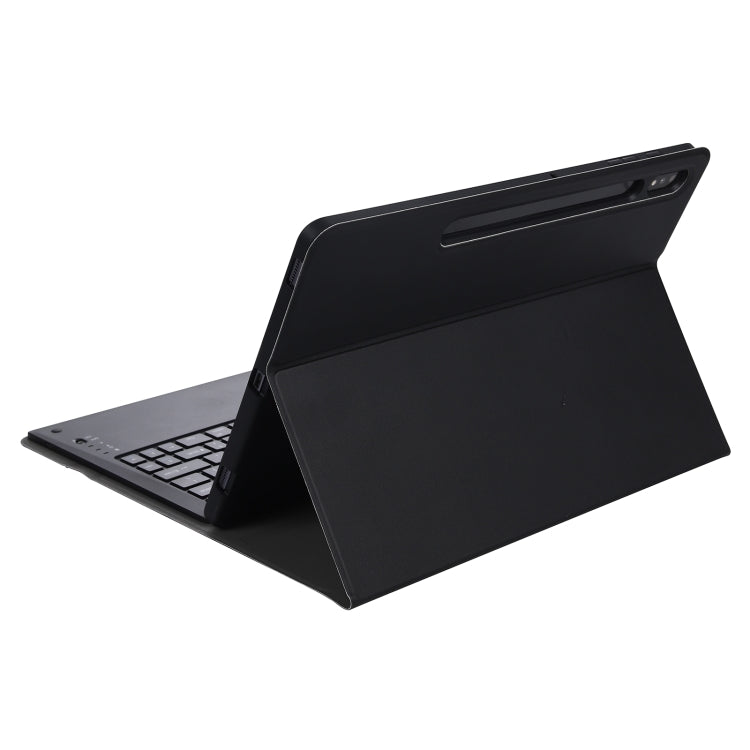 A970B Detachable Bluetooth Keyboard Ultrathin Horizontal Flip Leather Tablet Case with Pen Slot for Samsung Galaxy Tab S7 FE T730 / T736 / S7+ T970 / T975 / T976