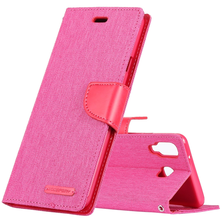GOOSPERY FANCY DIARY Denim Texture Horizontal Flip Leather Case for Galaxy A8 (2018), with Holder & Card Slots & Wallet