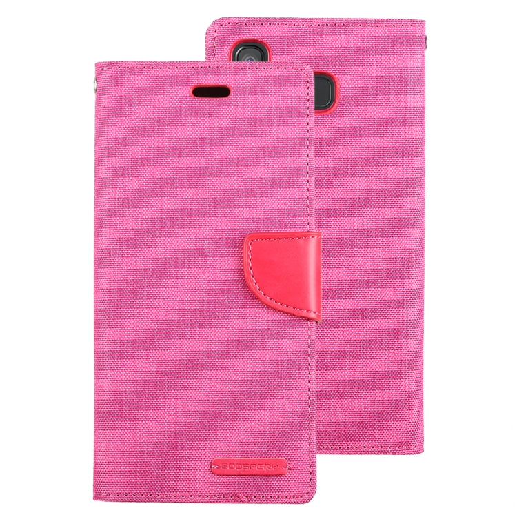 GOOSPERY FANCY DIARY Denim Texture Horizontal Flip Leather Case for Galaxy A8 (2018), with Holder & Card Slots & Wallet