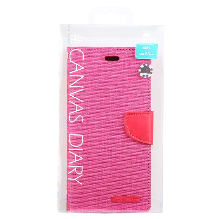 GOOSPERY FANCY DIARY Denim Texture Horizontal Flip Leather Case for Galaxy A8 (2018), with Holder & Card Slots & Wallet