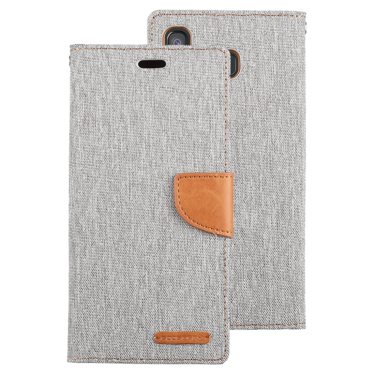 GOOSPERY FANCY DIARY Denim Texture Horizontal Flip Leather Case for Galaxy A8 (2018), with Holder & Card Slots & Wallet