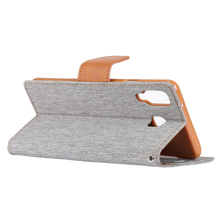 GOOSPERY FANCY DIARY Denim Texture Horizontal Flip Leather Case for Galaxy A8 (2018), with Holder & Card Slots & Wallet