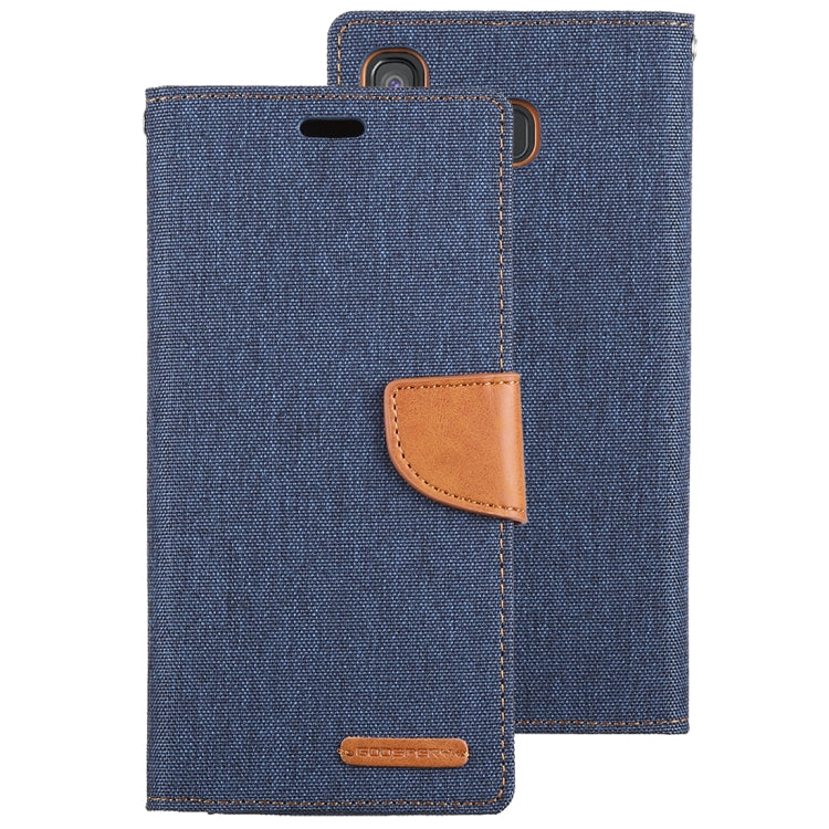 GOOSPERY FANCY DIARY Denim Texture Horizontal Flip Leather Case for Galaxy A8 (2018), with Holder & Card Slots & Wallet