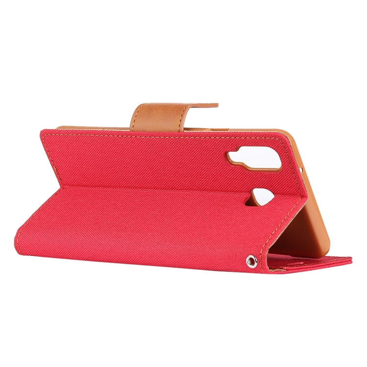GOOSPERY FANCY DIARY Denim Texture Horizontal Flip Leather Case for Galaxy A8 (2018), with Holder & Card Slots & Wallet