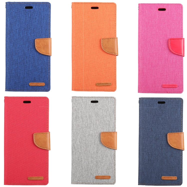 GOOSPERY FANCY DIARY Denim Texture Horizontal Flip Leather Case for Galaxy A8 (2018), with Holder & Card Slots & Wallet