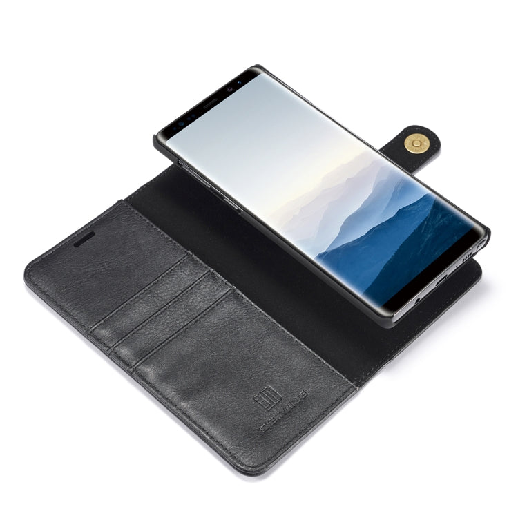 DG.MING Crazy Horse Texture Flip Detachable Magnetic Leather Case for Galaxy Note 9, with Holder & Card Slots & Wallet