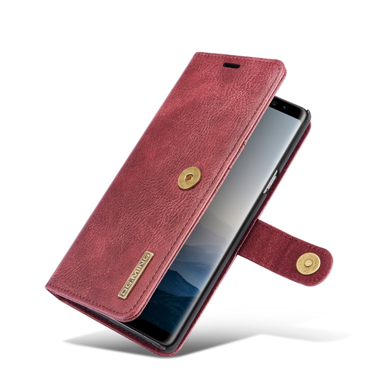 DG.MING Crazy Horse Texture Flip Detachable Magnetic Leather Case for Galaxy Note 9, with Holder & Card Slots & Wallet