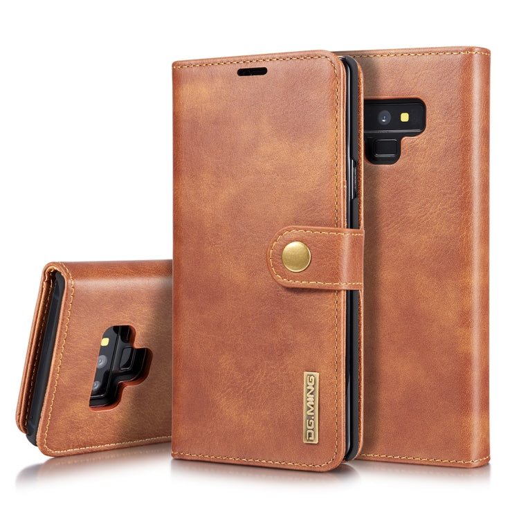 DG.MING Crazy Horse Texture Flip Detachable Magnetic Leather Case for Galaxy Note 9, with Holder & Card Slots & Wallet