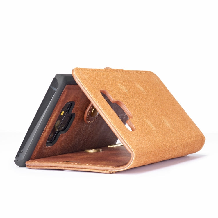 DG.MING Crazy Horse Texture Flip Detachable Magnetic Leather Case for Galaxy Note 9, with Holder & Card Slots & Wallet