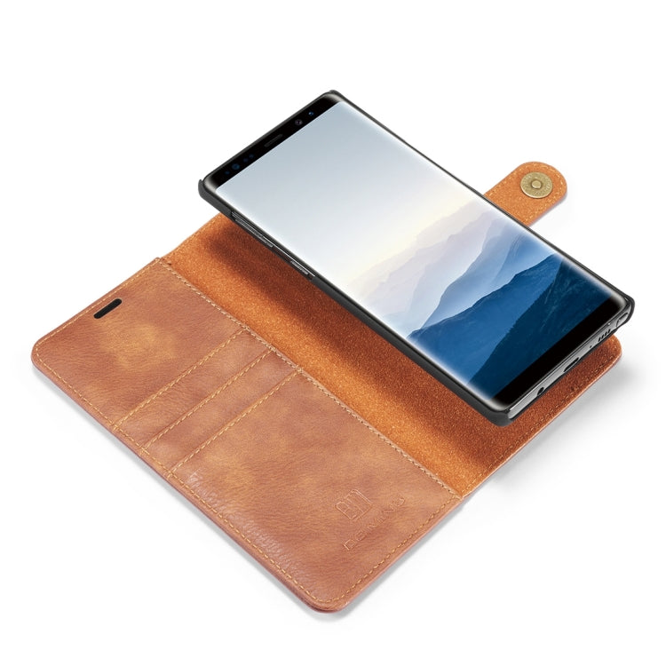 DG.MING Crazy Horse Texture Flip Detachable Magnetic Leather Case for Galaxy Note 9, with Holder & Card Slots & Wallet