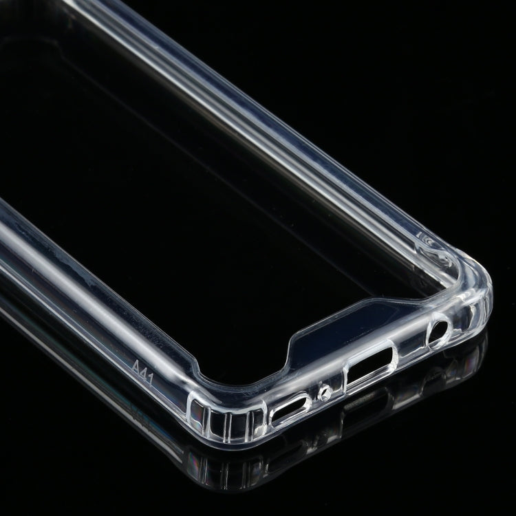 For Samsung Galaxy A41 Four-corner Shockproof Transparent TPU + PC Protective Case