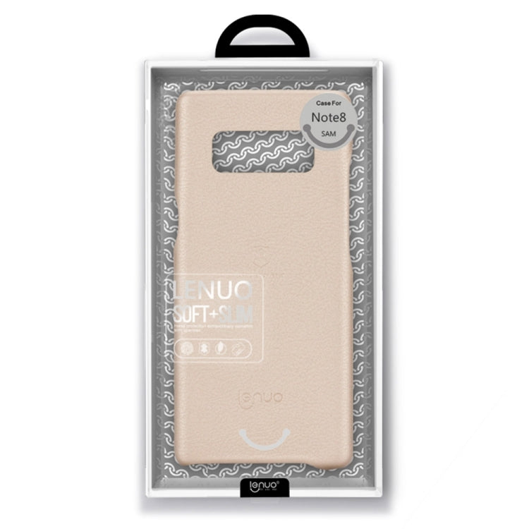 Lenuo for Galaxy Note 8 Litchi Texture PU + PC Paste Skin Protective Case