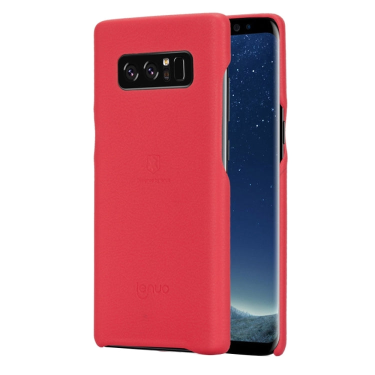 Lenuo for Galaxy Note 8 Litchi Texture PU + PC Paste Skin Protective Case