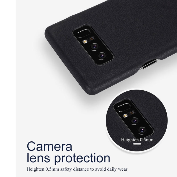 Lenuo for Galaxy Note 8 Litchi Texture PU + PC Paste Skin Protective Case