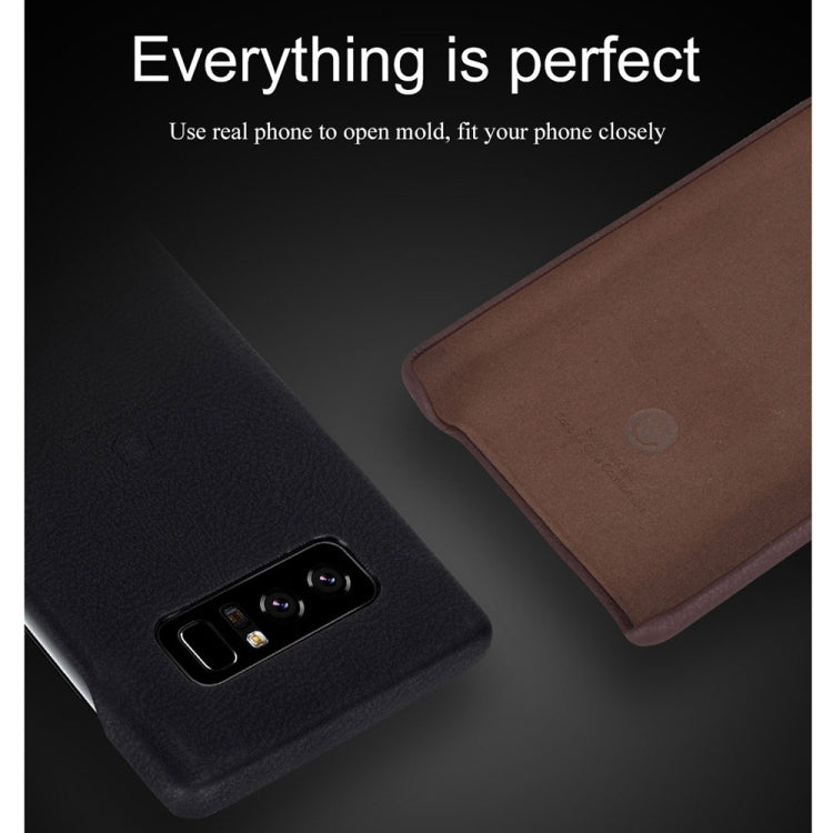 Lenuo for Galaxy Note 8 Litchi Texture PU + PC Paste Skin Protective Case