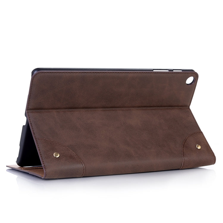 Retro Book Style Horizontal Flip Leather Case for Galaxy Tab A 10.1 (2019) T510 / T515,  with Holder & Card Slots & Wallet
