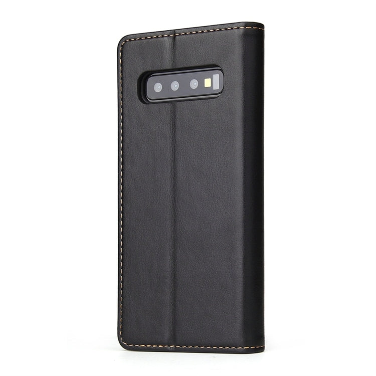 Dermis Texture PU Horizontal Flip Leather Case for Galaxy S10, with Holder & Card Slots & Wallet