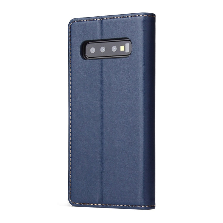 Dermis Texture PU Horizontal Flip Leather Case for Galaxy S10, with Holder & Card Slots & Wallet