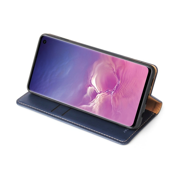 Dermis Texture PU Horizontal Flip Leather Case for Galaxy S10, with Holder & Card Slots & Wallet