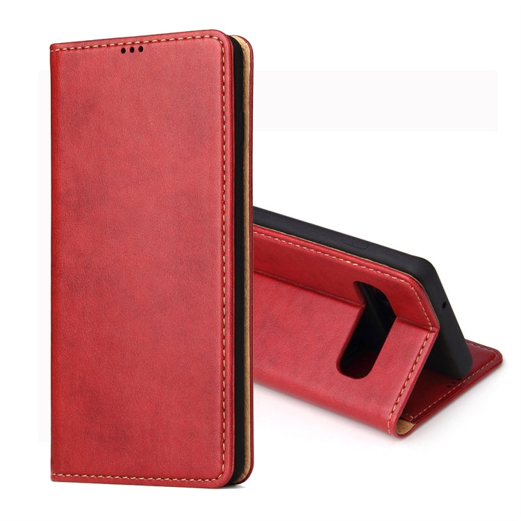 Dermis Texture PU Horizontal Flip Leather Case for Galaxy S10, with Holder & Card Slots & Wallet