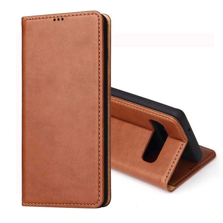 Dermis Texture PU Horizontal Flip Leather Case for Galaxy S10, with Holder & Card Slots & Wallet