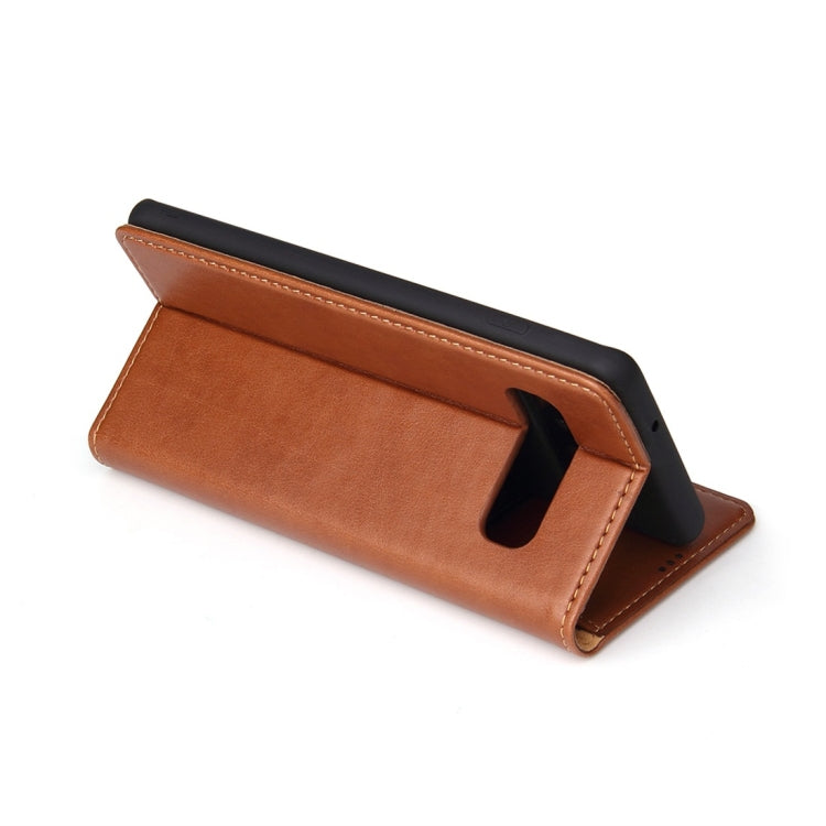 Dermis Texture PU Horizontal Flip Leather Case for Galaxy S10, with Holder & Card Slots & Wallet