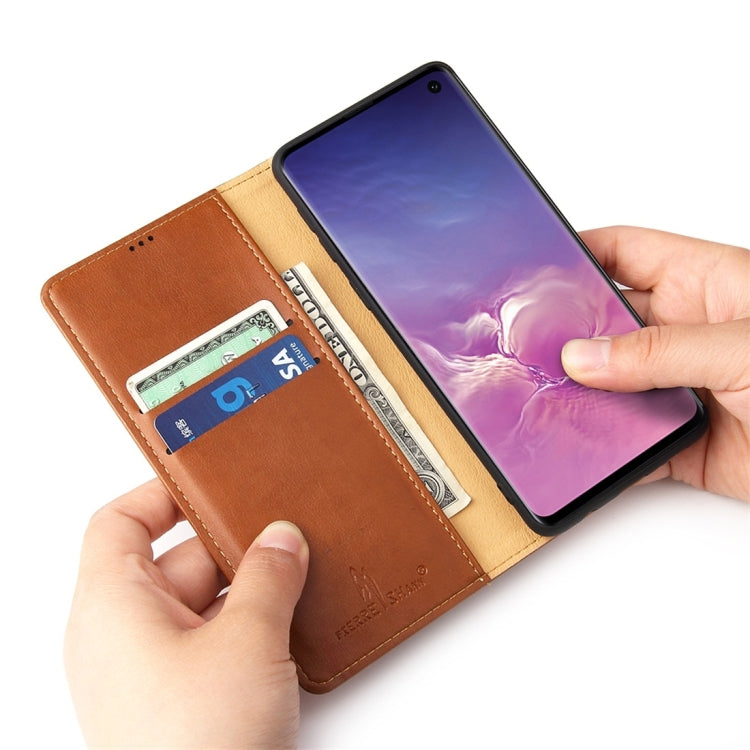 Dermis Texture PU Horizontal Flip Leather Case for Galaxy S10, with Holder & Card Slots & Wallet