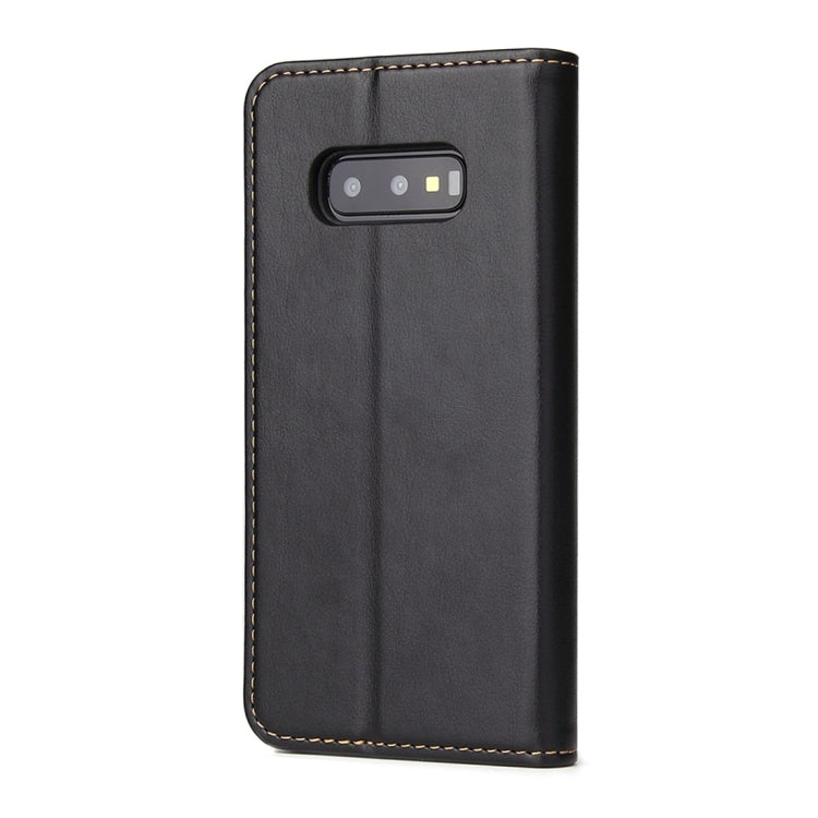 Dermis Texture PU Horizontal Flip Leather Case for Galaxy S10 E, with Holder & Card Slots & Wallet