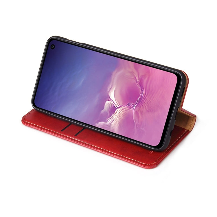 Dermis Texture PU Horizontal Flip Leather Case for Galaxy S10 E, with Holder & Card Slots & Wallet