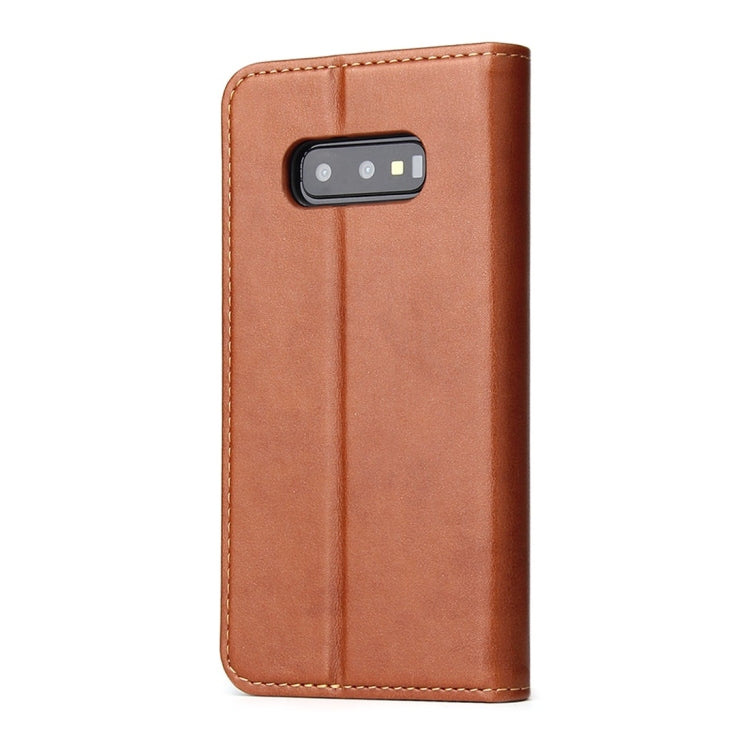 Dermis Texture PU Horizontal Flip Leather Case for Galaxy S10 E, with Holder & Card Slots & Wallet