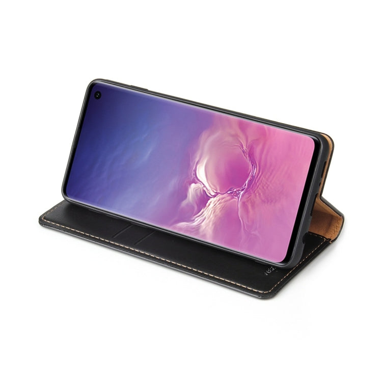 Dermis Texture PU Horizontal Flip Leather Case for Galaxy S10 Plus, with Holder & Card Slots & Wallet