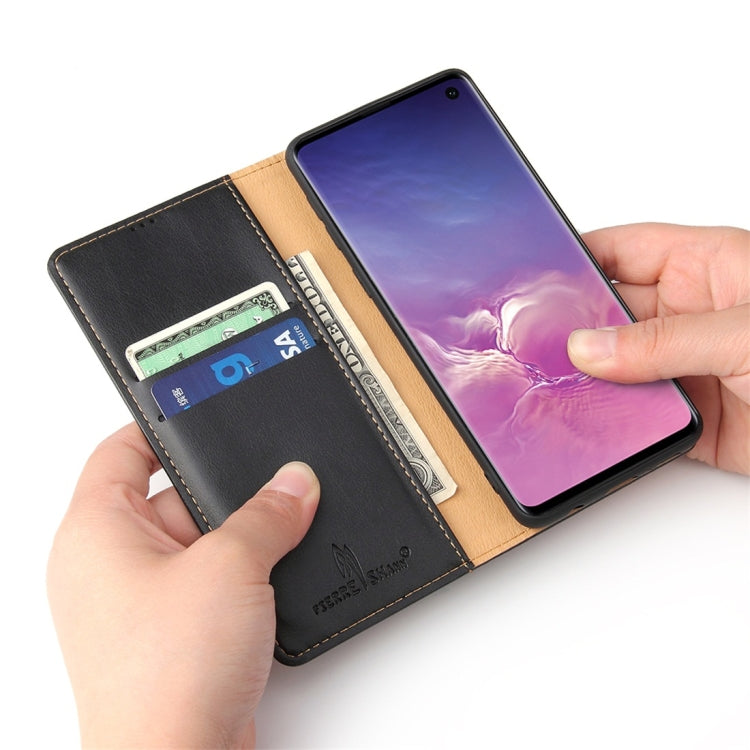 Dermis Texture PU Horizontal Flip Leather Case for Galaxy S10 Plus, with Holder & Card Slots & Wallet
