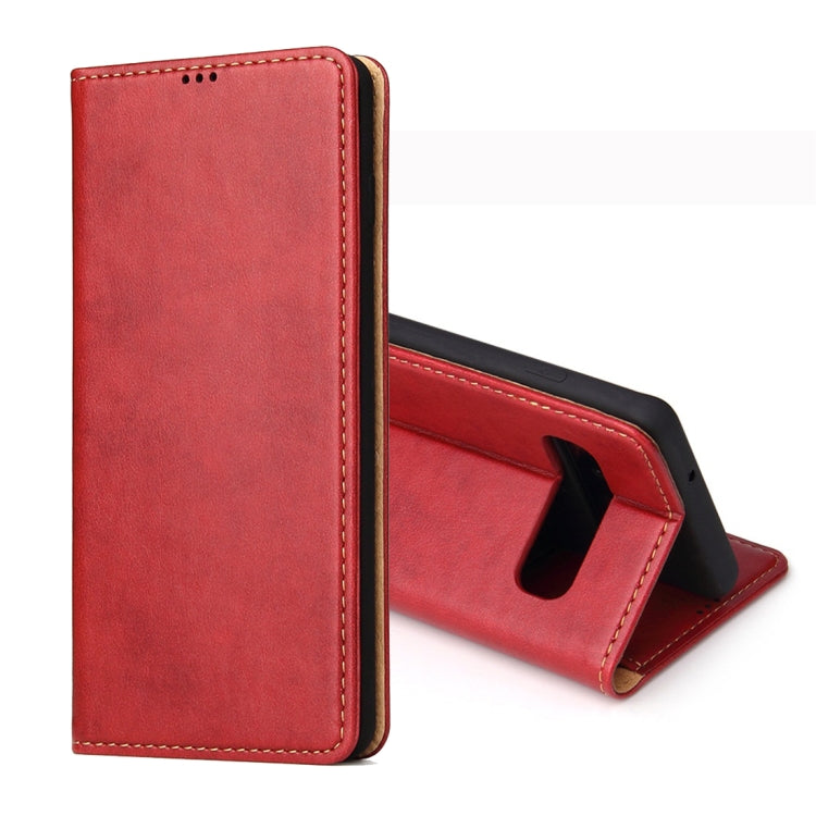 Dermis Texture PU Horizontal Flip Leather Case for Galaxy S10 Plus, with Holder & Card Slots & Wallet
