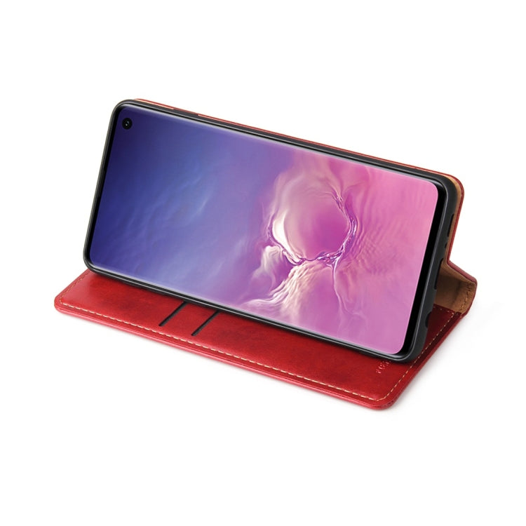 Dermis Texture PU Horizontal Flip Leather Case for Galaxy S10 Plus, with Holder & Card Slots & Wallet