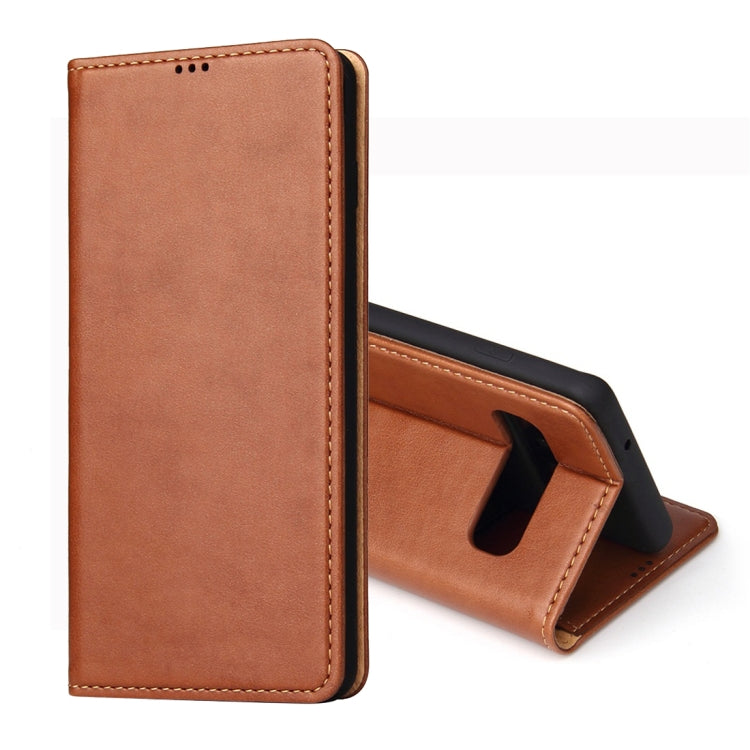 Dermis Texture PU Horizontal Flip Leather Case for Galaxy S10 Plus, with Holder & Card Slots & Wallet