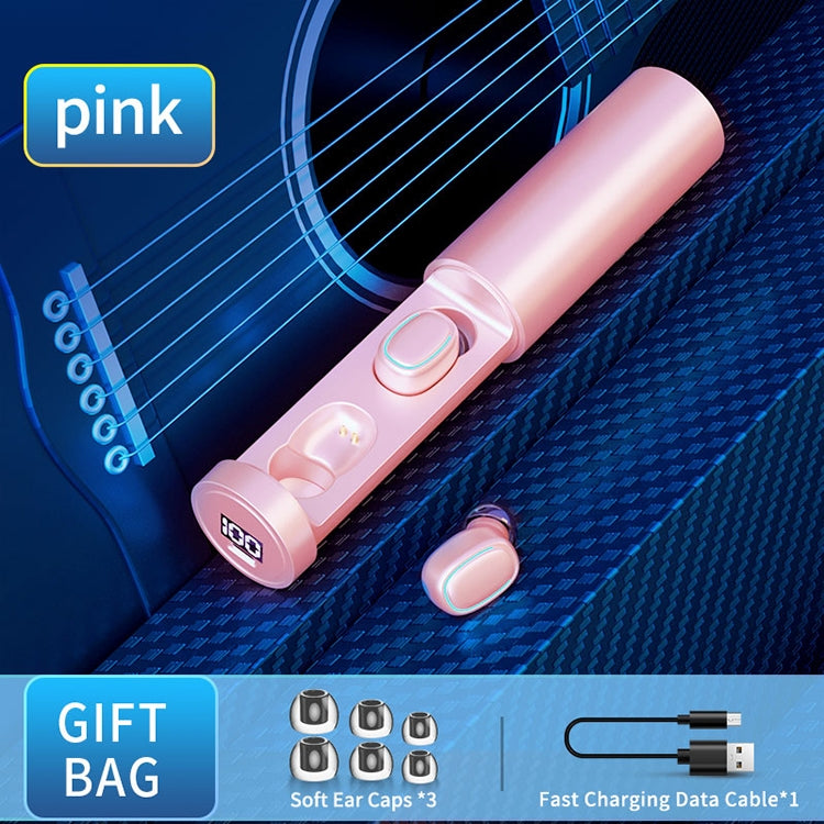 C1 Bluetooth 5.0 TWS Circular Chimney Touch Digital Display True Wireless Bluetooth Earphone with Charging Box