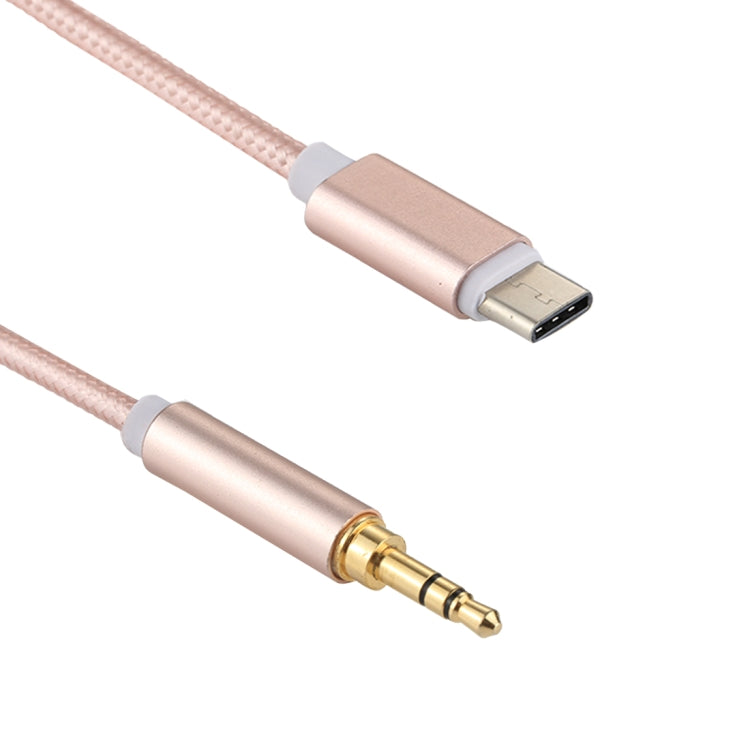 1m Weave Style Type-C Male to 3.5mm Male Audio Cable