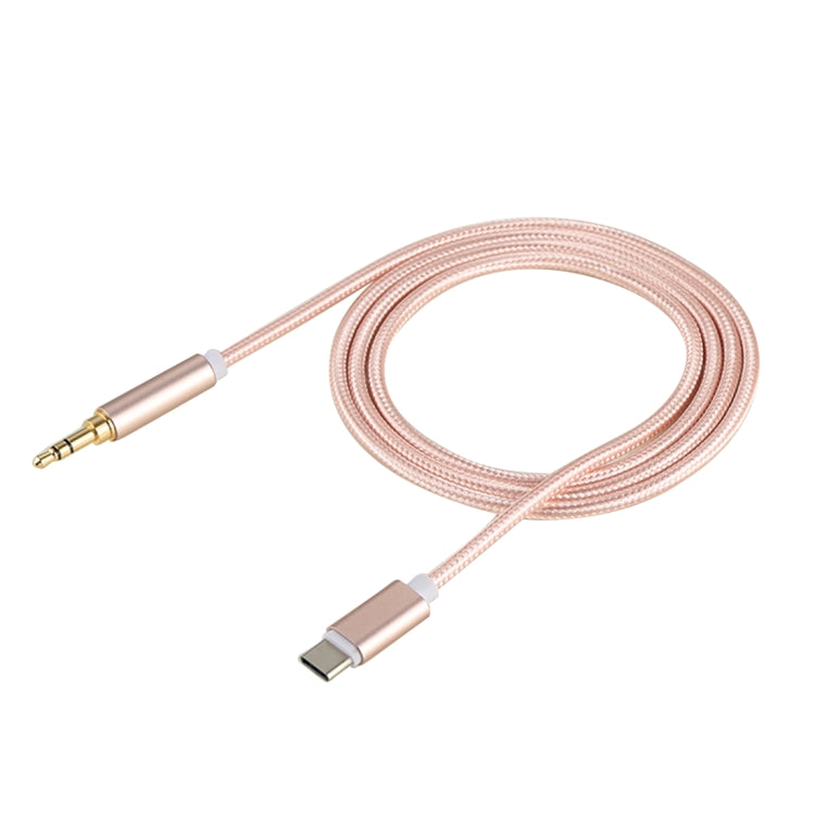 1m Weave Style Type-C Male to 3.5mm Male Audio Cable