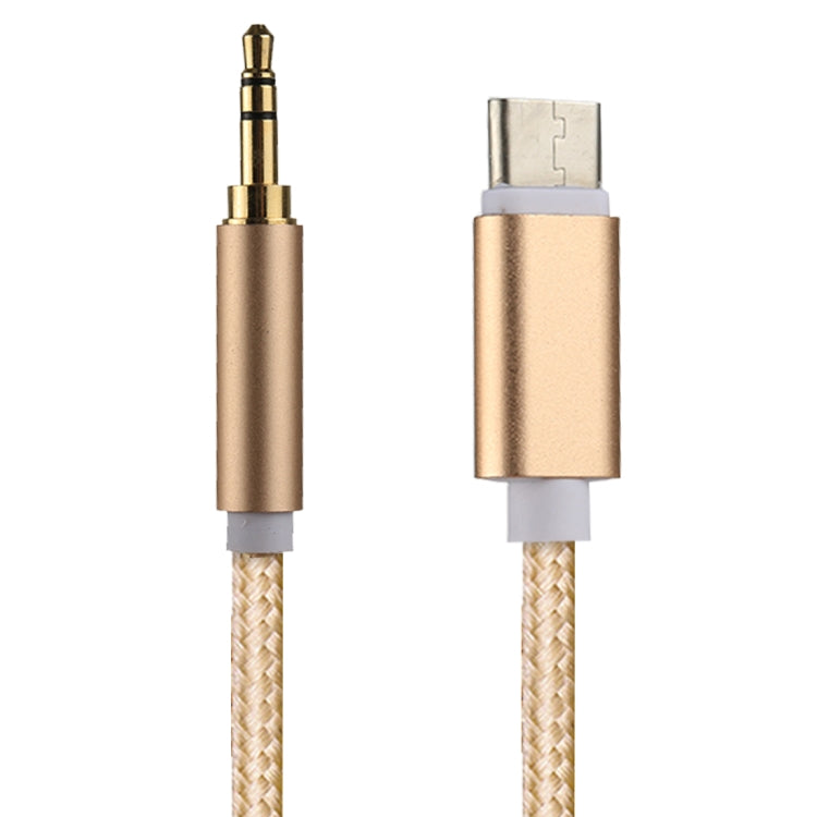 1m Weave Style Type-C Male to 3.5mm Male Audio Cable