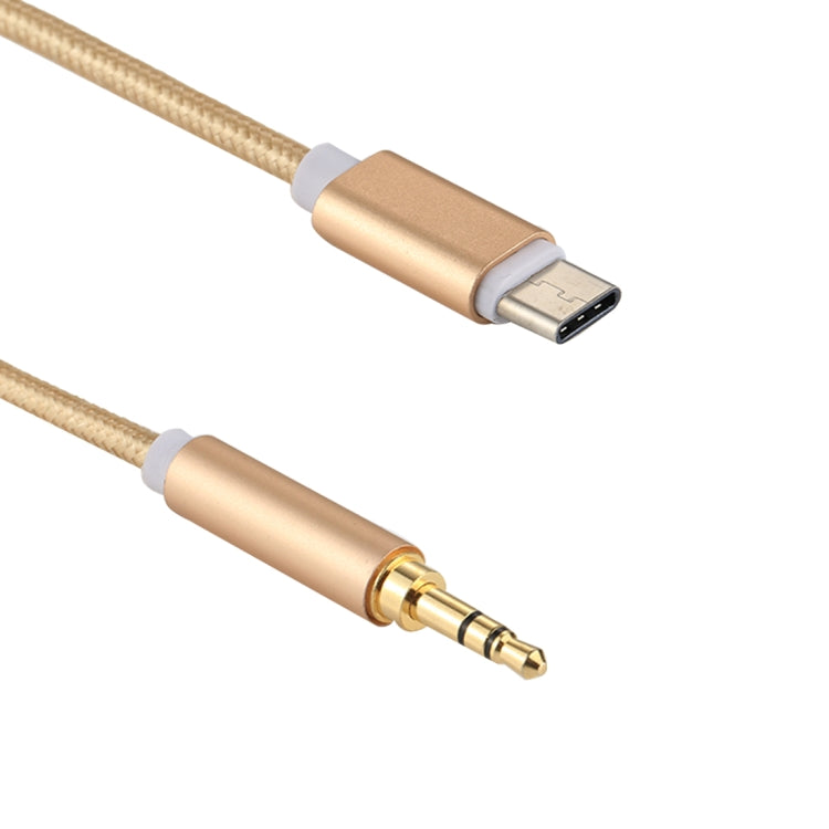 1m Weave Style Type-C Male to 3.5mm Male Audio Cable