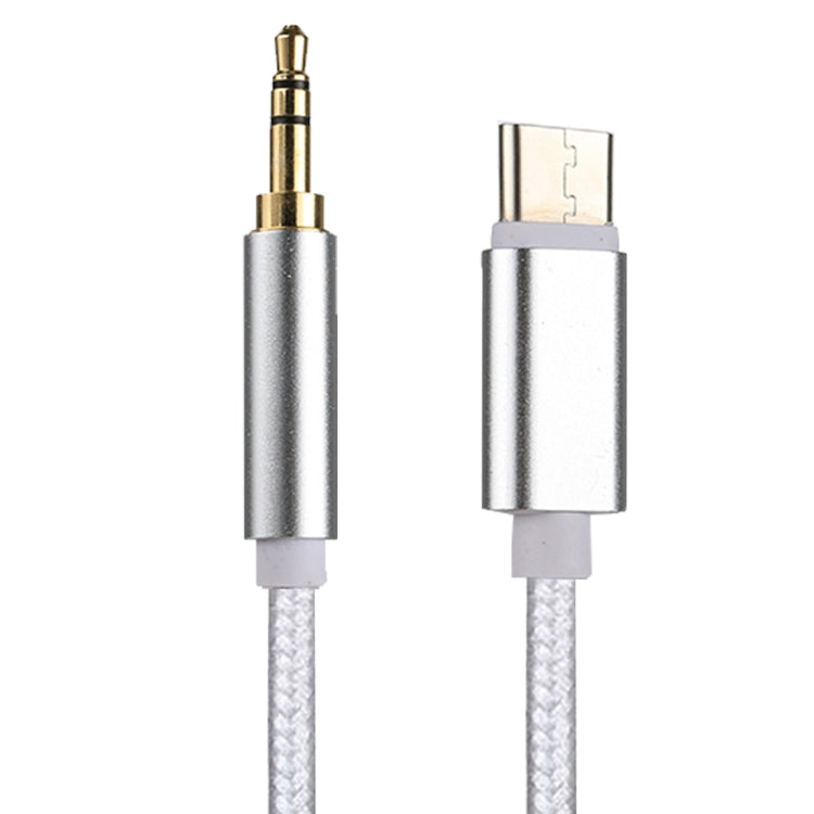 1m Weave Style Type-C Male to 3.5mm Male Audio Cable