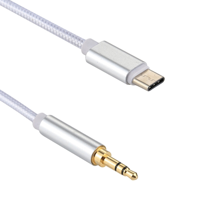 1m Weave Style Type-C Male to 3.5mm Male Audio Cable