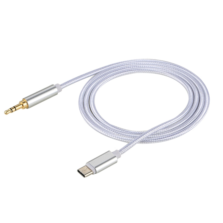 1m Weave Style Type-C Male to 3.5mm Male Audio Cable