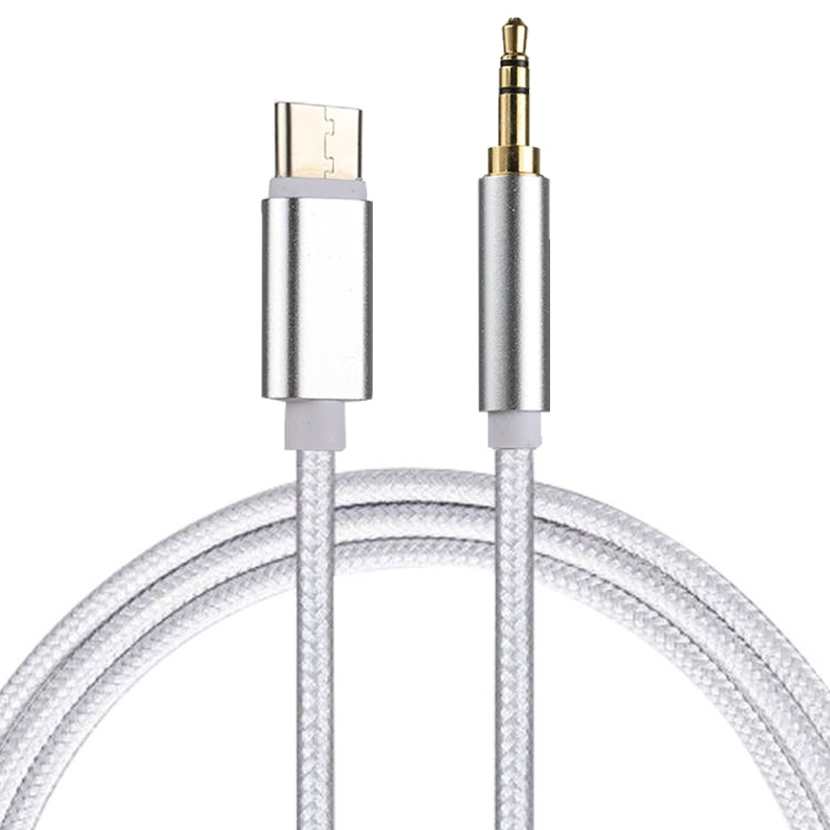 1m Weave Style Type-C Male to 3.5mm Male Audio Cable