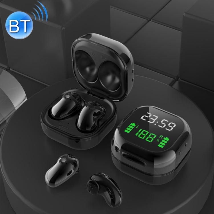 S6 Plus Bluetooth 5.0 TWS Touch Digital Display Mini Clock True Wireless Bluetooth Earphone with Charging Box