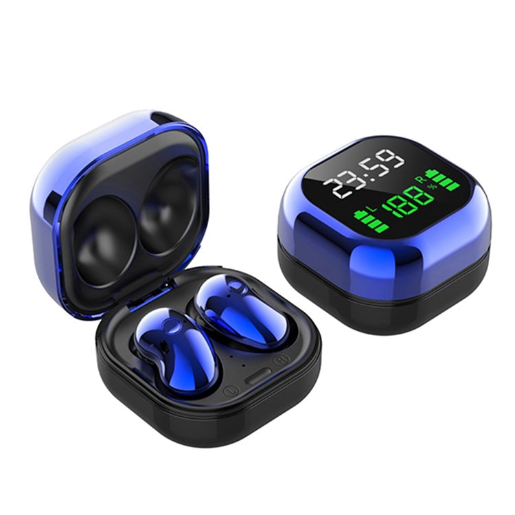 S6 Plus Bluetooth 5.0 TWS Touch Digital Display Mini Clock True Wireless Bluetooth Earphone with Charging Box