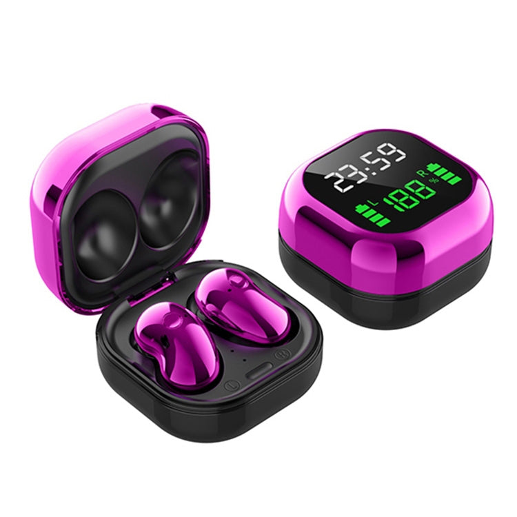 S6 Plus Bluetooth 5.0 TWS Touch Digital Display Mini Clock True Wireless Bluetooth Earphone with Charging Box