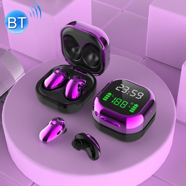 S6 Plus Bluetooth 5.0 TWS Touch Digital Display Mini Clock True Wireless Bluetooth Earphone with Charging Box