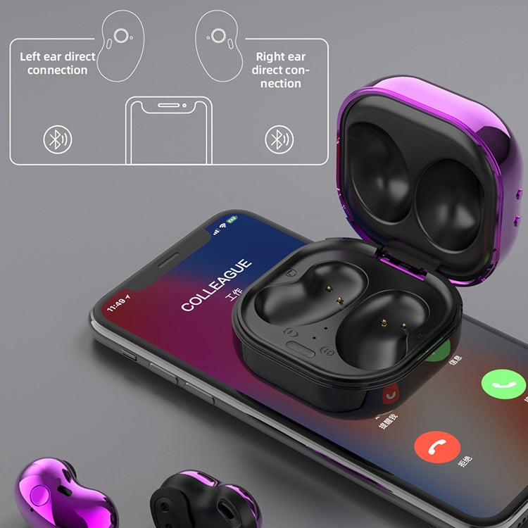 S6 Plus Bluetooth 5.0 TWS Touch Digital Display Mini Clock True Wireless Bluetooth Earphone with Charging Box